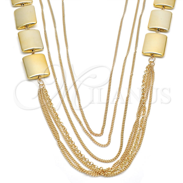 Gargantilla Elegante 04.321.0020.28 Oro Laminado, Pulido, Tono Dorado (03 MM Thickness, 28 Inches Length)