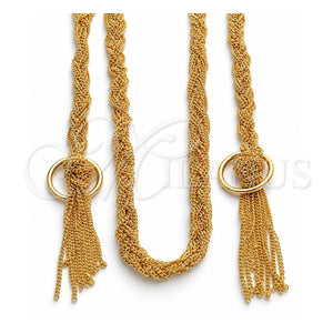 Gargantilla Elegante 04.321.0021.50 Oro Laminado, Pulido, Tono Dorado (Grosor 02 MM, 50 Pulgadas de Largo)