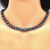 Gargantilla Elegante 04.321.0027.1.60 Oro Laminado, con Gris Perla, Pulido, Crudo (08 MM Thickness, 60 Inches Length)