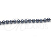 Gargantilla Elegante 04.321.0027.1.60 Oro Laminado, con Gris Perla, Pulido, Crudo (08 MM Thickness, 60 Inches Length)