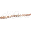 Gargantilla Elegante 04.321.0027.3.60 Oro Laminado, con Rosa Perla, Pulido, Crudo (08 MM Thickness, 60 Inches Length)