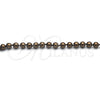 Gargantilla Elegante 04.321.0027.4.60 Oro Laminado, con Marron Oscuro Perla, Pulido, Crudo (08 MM Thickness, 60 Inches Length)