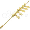 Pulsera de Dije 03.63.1923.08 Oro Laminado, Diseño de Mano de Dios, Pulido, Tono Dorado (01 MM Thickness, 8 Inches Length)