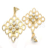 Arete Colgante 02.268.0081 Oro Laminado, con Blanca Zirconia Cubica, Pulido, Tono Dorado