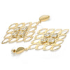 Arete Colgante 02.268.0081 Oro Laminado, con Blanca Zirconia Cubica, Pulido, Tono Dorado