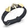 Pulsera Elegante 03.63.1928.08 Oro Laminado, Diseño de Ãrbol y Corazón, con Blanca Zirconia Cubica, Pulido, Tono Dorado (10 MM Thickness, 8 Inches Length)