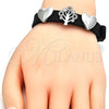 Pulsera Elegante 03.63.1928.1.08 Rodio Laminado, Diseño de Ãrbol y Corazón, con Zirconia Cubica Blanca, Pulido, Rodinado (Grosor 10 MM, 8 Pulgadas de Largo)
