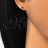 Arete Dormilona 02.63.2604.1 Plata Rodinada, con Zirconia Cubica Granate, Pulido, Crudo