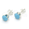 Arete Dormilona 02.63.2607.4 Plata Rodinada, con Zirconia Cubica Turquoise, Pulido, Rodinado