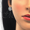 Juego de Arete y Dije de Adulto 10.106.0002.1 Rodio Laminado, con Zirconia Cubica Blanca, Pulido, Rodinado