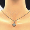 Juego de Arete y Dije de Adulto 10.106.0006 Oro Laminado, Diseño de Corona, con Blanca Zirconia Cubica, Pulido, Tono Dorado