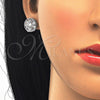 Juego de Arete y Dije de Adulto 10.106.0007.1 Rodio Laminado, con Zirconia Cubica Blanca, Pulido, Rodinado