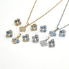 Juego de Arete y Dije de Adulto 10.106.0013.1 Rodio Laminado, Diseño de Corazón, con Zirconia Cubica Blanca, Pulido, Rodinado