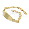 Pulsera con Placa 03.63.1932.07 Oro Laminado, Diseño de Elefante y Búho, Pulido, Tono Dorado (05 MM Thickness, 7 Inches Length)