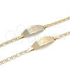 Pulsera con Placa 03.63.1937.07 Oro Laminado, Diseño de Delfín, Pulido, Tono Dorado (05 MM Thickness, 7 Inches Length)