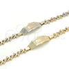 Pulsera con Placa 03.63.1944.08 Oro Laminado, Diseño de Elefante, Pulido, Tono Dorado (08 MM Thickness, 8 Inches Length)