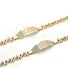 Pulsera con Placa 03.63.1945.08 Oro Laminado, Diseño de Delfín y Corazón, Pulido, Tono Dorado (08 MM Thickness, 8 Inches Length)