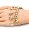 Pulsera de Dije 03.63.1953.08 Oro Laminado, Diseño de Tortuga, Pulido, Tono Dorado (04 MM Thickness, 8 Inches Length)