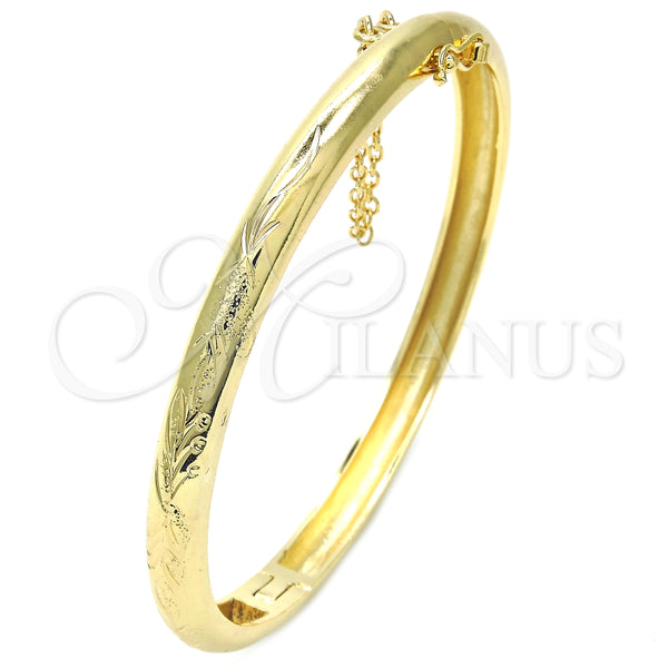 Aro Individual 07.168.0017.05 Oro Laminado, Diamantado, Tono Dorado (06 MM Thickness, Size 5 (2.50 Diameter))