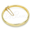 Aro Individual 07.168.0018.05 Oro Laminado, Diamantado, Tono Dorado (06 MM Thickness, Size 5 (2.50 Diameter))