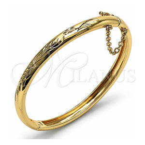 Aro Individual 07.168.0018.05 Oro Laminado, Diamantado, Tono Dorado (Grosor 06 MM, Talla 5 (2,50 de Diámetro))