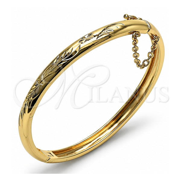 Aro Individual 07.168.0018.05 Oro Laminado, Diamantado, Tono Dorado (Grosor 06 MM, Talla 5 (2,50 de Diámetro))