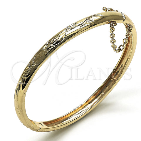 Aro Individual 07.168.0018.05 Oro Laminado, Diamantado, Tono Dorado (06 MM Thickness, Size 5 (2.50 Diameter))