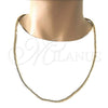 Gargantilla Basica 03.145.0008.30 Oro Laminado, Pulido, Tono Dorado (Grosor 05 MM, 30 Pulgadas de Largo)