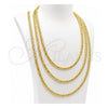 Gargantilla Basica 03.145.0008.30 Oro Laminado, Pulido, Tono Dorado (Grosor 05 MM, 30 Pulgadas de Largo)