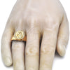 Anillo de Hombre 01.283.0003.12 Oro Laminado, Diseño de Altagracia, con Blanca Zirconia Cubica, Pulido, Tono Dorado (Size 12)