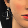 Arete Largo 02.210.0208.2 Oro Laminado, Diseño de Gota, con Zafiro Azul and Blanca Zirconia Cubica, Pulido, Tono Dorado
