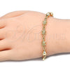 Pulsera Elegante 03.63.1956.07 Oro Laminado, Diseño de Tortuga, Pulido, Tono Dorado (06 MM Thickness, 7 Inches Length)