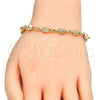 Pulsera Elegante 03.63.1956.07 Oro Laminado, Diseño de Tortuga, Pulido, Tono Dorado (06 MM Thickness, 7 Inches Length)
