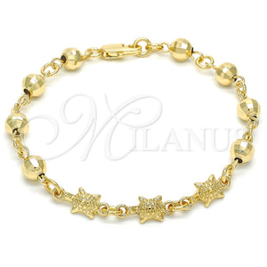 Pulsera Elegante 03.63.1956.07 Oro Laminado, Diseño de Tortuga, Pulido, Tono Dorado (06 MM Thickness, 7 Inches Length)