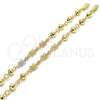 Pulsera Elegante 03.63.1956.1.07 Oro Laminado, Diseño de Tortuga, Pulido, Tres Tonos (06 MM Thickness, 7 Inches Length)
