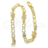 Pulsera Elegante 03.63.1959.08 Oro Laminado, Diseño de Tortuga, Pulido, Tono Dorado (06 MM Thickness, 8 Inches Length)
