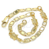 Pulsera Elegante 03.63.1959.08 Oro Laminado, Diseño de Tortuga, Pulido, Tono Dorado (06 MM Thickness, 8 Inches Length)