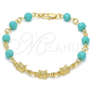 Pulsera Elegante 03.63.1963.07 Oro Laminado, Diseño de Tortuga, Pulido, Tono Dorado (06 MM Thickness, 7 Inches Length)