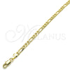 Pulsera Básica 04.213.0141.08 Oro Laminado, Diseño de Figaro, Pulido, Tono Dorado (Calibre 120, Grosor 04.6 MM, 8 Pulgadas de Largo)