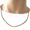 Gargantilla Basica 04.213.0148.24 Oro Laminado, Diseño de Cubana y Cubana Concava, Pulido, Tono Dorado (100 Gauge, 04 MM Thickness, 24 Inches Length)