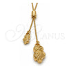 Collares con Dije 04.32.0010.2.28 Oro Laminado, Diseño de Búho, Pulido, Tono Dorado (28 Pulgadas de Largo)