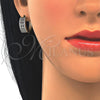 Argolla Huggie 02.210.0147.20 Oro Laminado, con Blanca Zirconia Cubica, Pulido, Dos Tonos