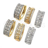 Argolla Huggie 02.210.0147.20 Oro Laminado, con Blanca Zirconia Cubica, Pulido, Dos Tonos