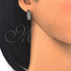 Argolla Huggie 02.210.0150.20 Oro Laminado, con Blanca Zirconia Cubica, Pulido, Dos Tonos