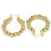Argolla Mediana 02.122.0099.30 Oro Laminado, con Blanca Cristal, Pulido, Tono Dorado