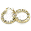 Argolla Pequeña 02.122.0104.25 Oro Laminado, con Blanca Cristal, Diamantado, Tono Dorado