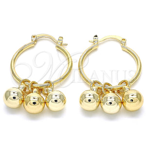 Argolla Pequeña 02.63.2632.25 Oro Laminado, Pulido, Tono Dorado