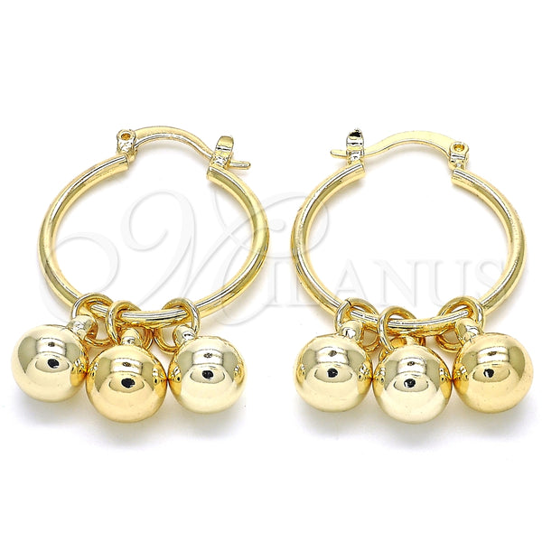 Argolla Pequeña 02.63.2632.25 Oro Laminado, Pulido, Tono Dorado