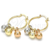 Argolla Pequeña 02.63.2632.1.25 Oro Laminado, Pulido, Tres Tonos