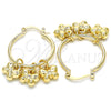 Argolla Pequeña 02.63.2636.25 Oro Laminado, Diseño de Mariposa, Pulido, Tono Dorado
